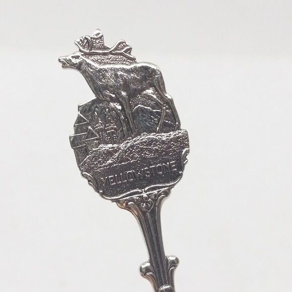 Vintage Yellowstone Souvenir Collectable Spoon-Elk-Embossed Bowl-In Original Box - Picture 6 of 8